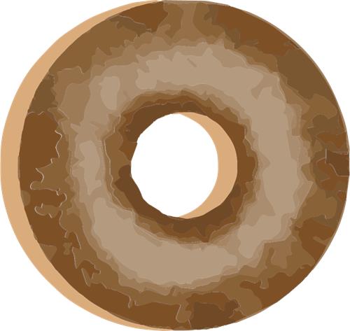 Lækker Donut med Karamelovertræk