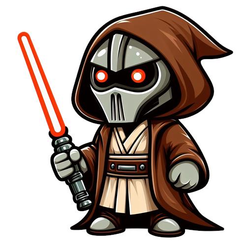 Kreativ Jedi Karakter med Lyssværd