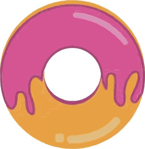 Farverig Donut med Glasur