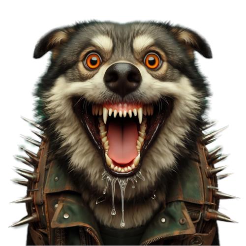 Vild hund med punkstil