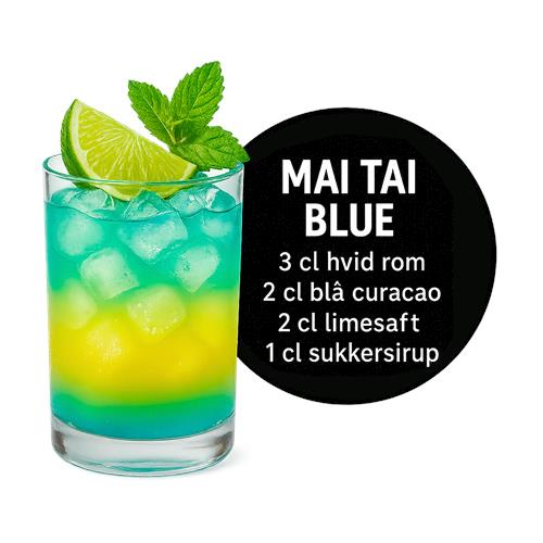 Mai Tai Blue Cocktail Opskrift