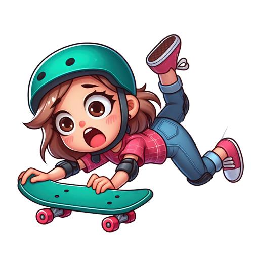 Skaterpige i aktion