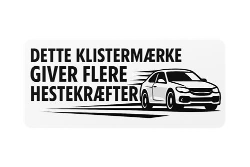 Klistermærke til flere hestekræfter
