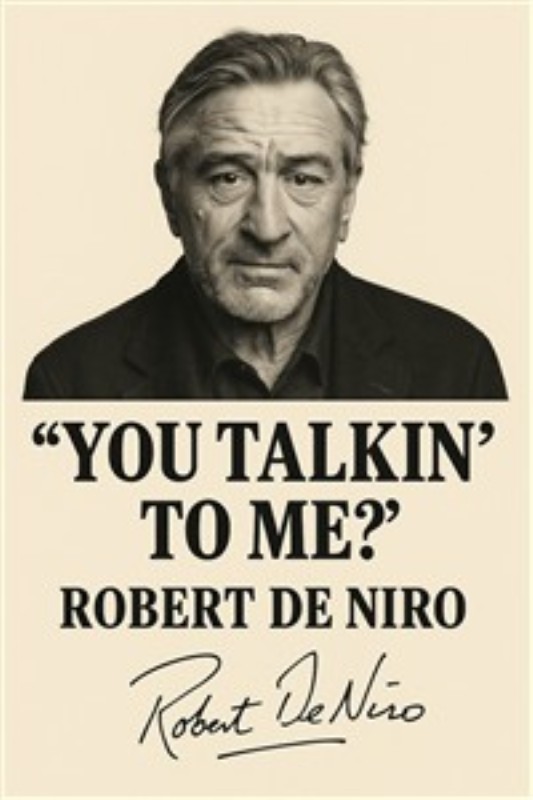 Du taler til mig? - En klassiker med stil - Oplev den ikoniske stemning fra filmverdenen med denne plakats inspirerende citat fra Robert De Niro. Perfekt til at tilføje en personlig og kunstnerisk nuance til dit hjem.