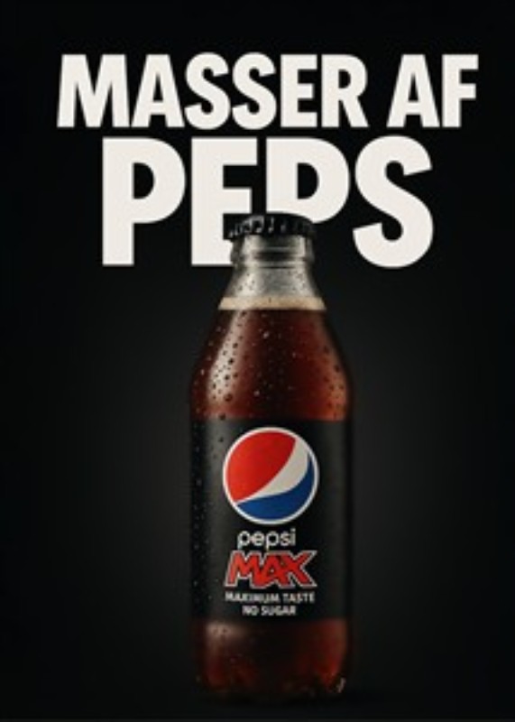 Pepsi Max: Uden Sukker, Fulde Smagsoplevelser - Oplev den forfriskende smag af Pepsi Max, hvor du får maksimal smagsoplevelse uden sukker! Denne iøjnefaldende flaske pryder ethvert rum med sin stilrene fremtoning.